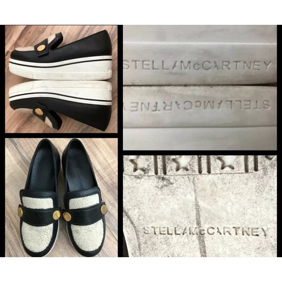 Stella McCartney BINX Sherpa platform wedge shoes - Picture 10 of 12